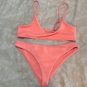 Zaful Two Piece Bathing Suit, Coral